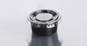 50 ml Black Ketchup Wati with Clear Lid