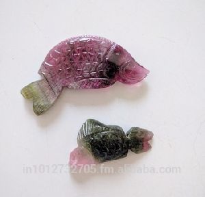 Tourmaline Fish Carving