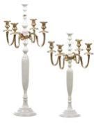 White Candelabra with gold combination