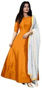 Orange Silk Suit Material