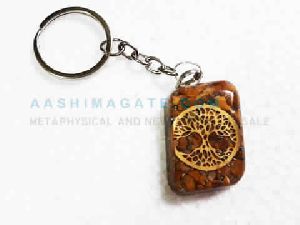 YELLOW AVENTURINE TREE OF LIFE ORGONITE KEY CHAINS