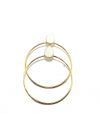 White Natural Sugar Druzy Pear Shape Hoop Earring