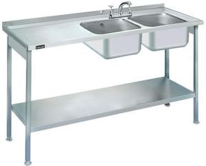 Stainless Steel Two Sink Unit