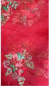 Red Organza Fabric