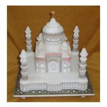 White Marble Taj Mahal Decorative Showcase