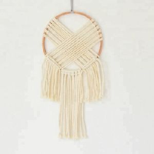 Handwoven long width macrame wall hanging