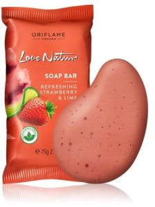 Soap Bar with Exfoliating Strawberry AND Lime