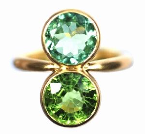 New Design Green Quartz Ring