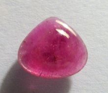 GEMSTONE RUBY LIGHT TOURMALINE HEART CAB