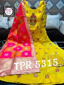 Pure silk front embroidered gown from TPR 5315 collection