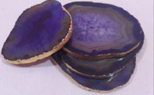 Purple Agate Coaster Set