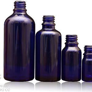 Blue Glass Essential Oil Bottle