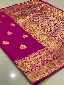 Purple Traditional Banarasi Silk Sarees