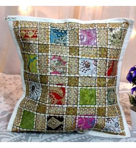 White Cotton Handmade Throw Decorative Pillow