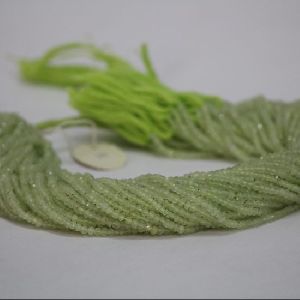 Natural Prehnite Faceted Rondelle Beads 2.5-3.5mm