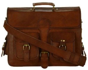 ZiBAG Goat Leather 16 Messenger Bag with Multiple Pockets