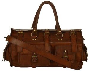 ZiBAG Goat Leather 20 Unisex Duffle Bag with Top Flap