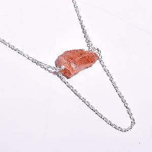 Sunstone Raw Gemstone Necklace