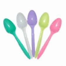 Multicolor Plastic Disposable Spoon