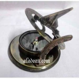Brass Sundial Pocket Compass