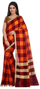 Checked Cotton Saree