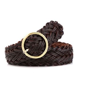 Leather Knitted Belt