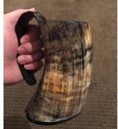 Natural Skin Drinking Horn Mug Tankard