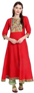 Red Exclusive Anarkali Kurti