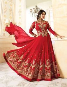 Semi Stitched Designer Churidar Suit