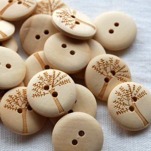 fancy wooden button