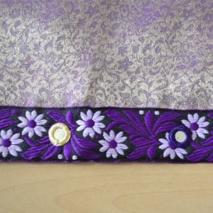 Purple Jacquard Prints Runner