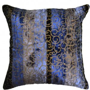 Shades of Blue Chenille Pillow