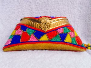 Geometric Work Clutch Purse