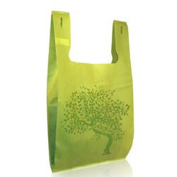 Green Plastic Grocery Bag