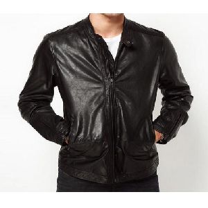 Mens Leather Full Sleeve Jacket