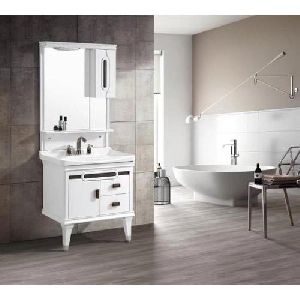 White Rectangular Single Bathroom Vanity