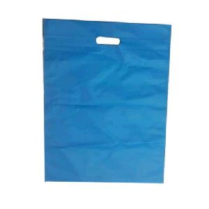 Blue Non Woven Plain D Cut Carry Bag