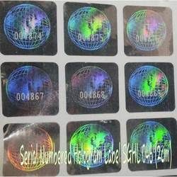 Global Holographic Security Serial Number Label