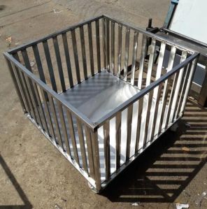 stainless steel laundry trolley