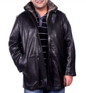 Men Leather Winter Coat