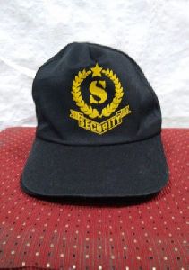 Polyester Unisex Black Security Guard Cap