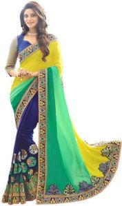 Georgette Plain Stylish Saree