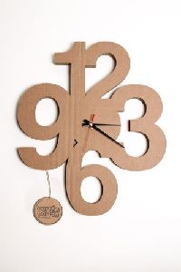 Quartz Black Wooden Wall Clock