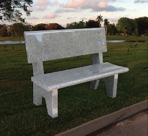 Light Grey Marble Bench