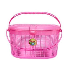 Pink Plastic Picnic Basket