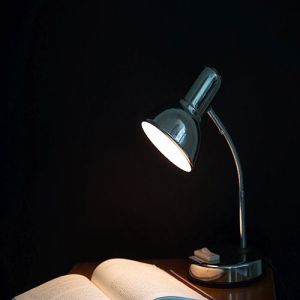 Full Chrome Study Table Lamp