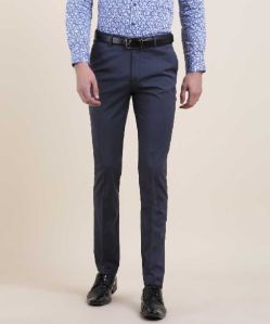 Mens Slim Fit Blue Trousers