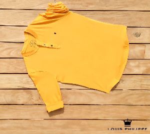 Yellow Full Sleeve Round Neck T-Shirt