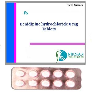 BENIDIPINE HYDROCHLORIDE 8 MG TABLETS