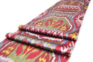Raw Silk Ikat Silk Fabric